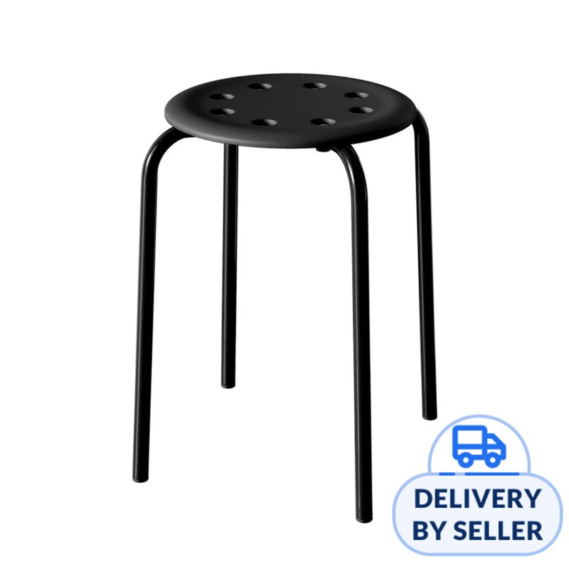 HAMPUS Stackable Stool - Black 1 S