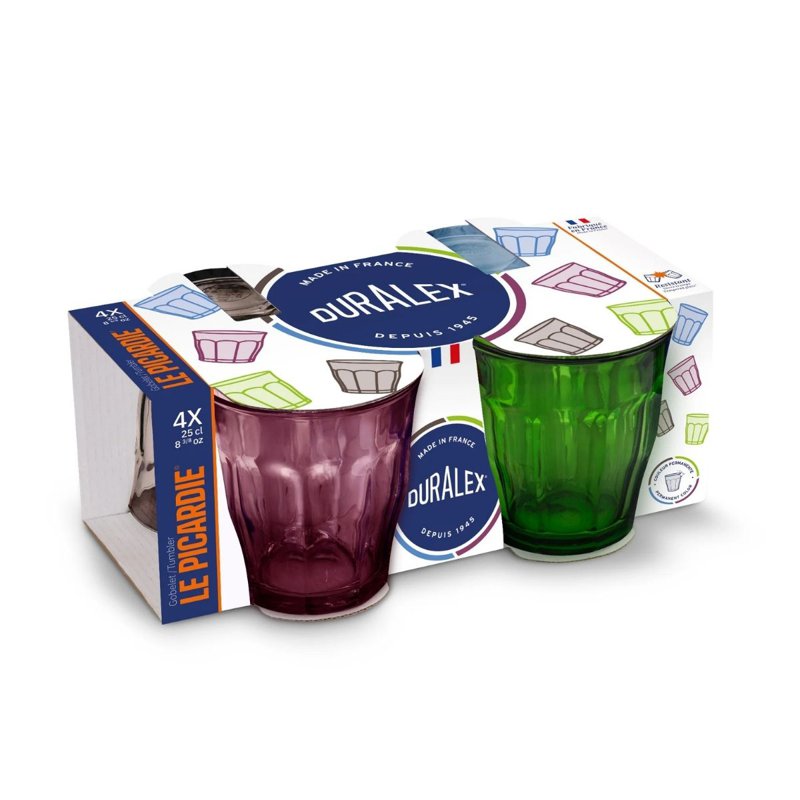 Duralex Picardie Multicolor Tumber 25 cl (Set of 4) 1 S