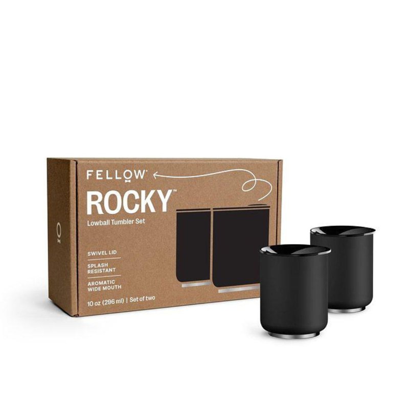 Fellow Rocky Tumbler Set 10oz - Matte Black (Set of 2) 1 S