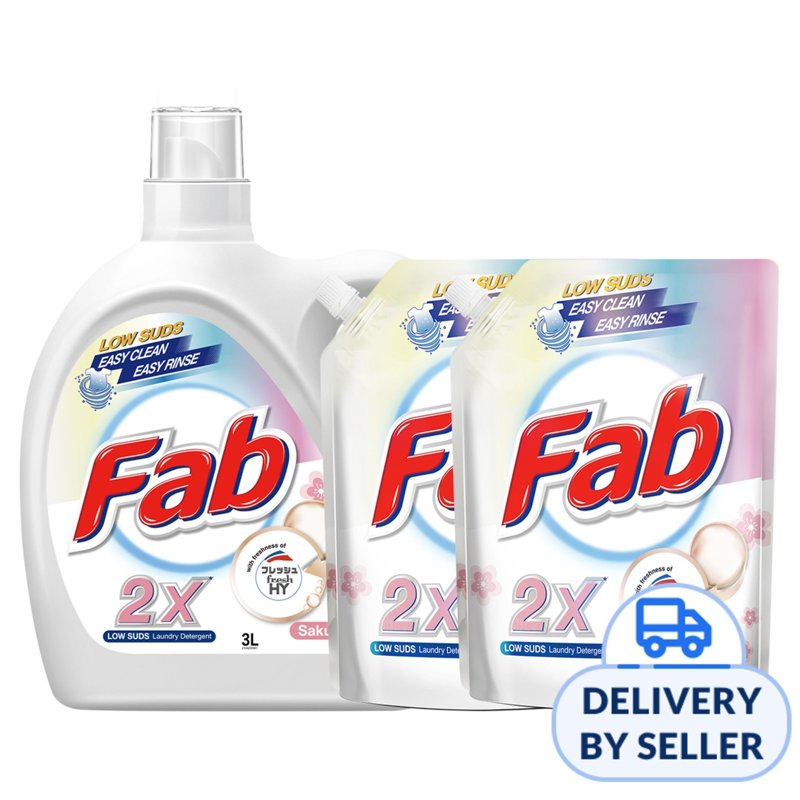 Fab Enzymatic Laundry Detergent Bundle - Sakura 3 x 3 S