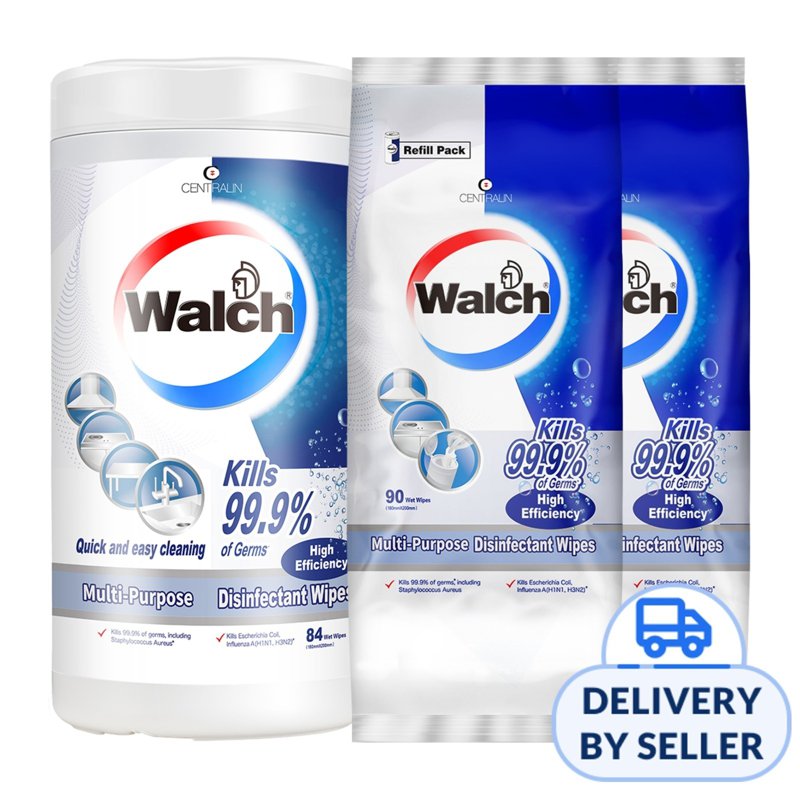 Walch Multi-purpose Wipes Bundle - High Efficiency 3 x 3 S