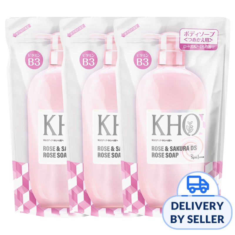 KHO Body Wash Refill Bundle - Rose & Sakura 3 x 3 S