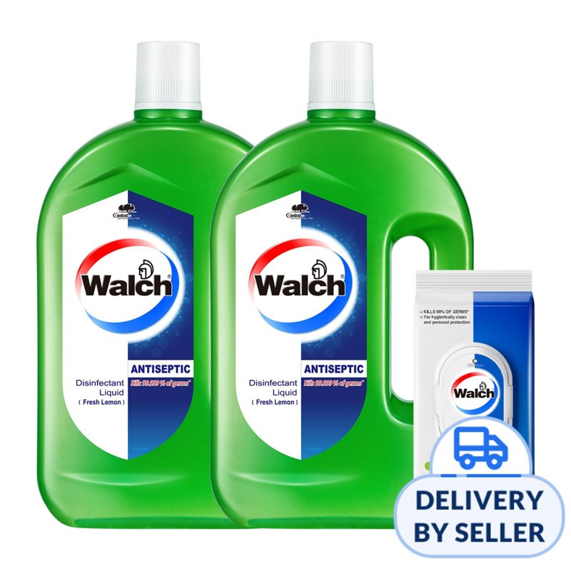 Walch Disinfectant Bundle - Lemon (Free Wipes) 3 x