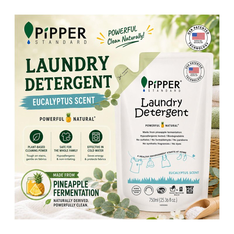 Pipper Standard Laundry Detergent Refill - Eucalyptus