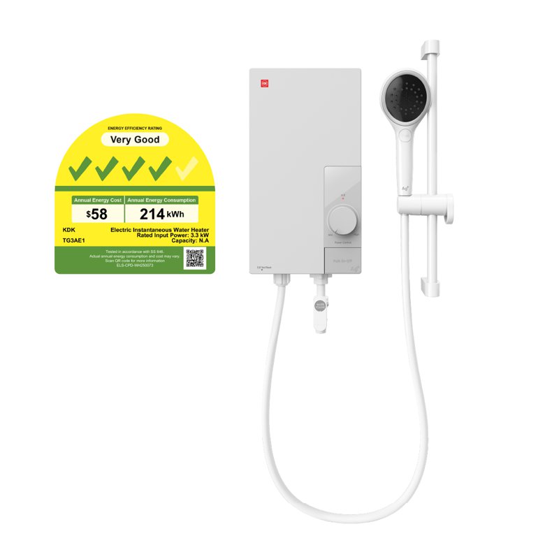 KDK Instant Water Heater - Iconic Corner Control (TG3AE1) 1 S