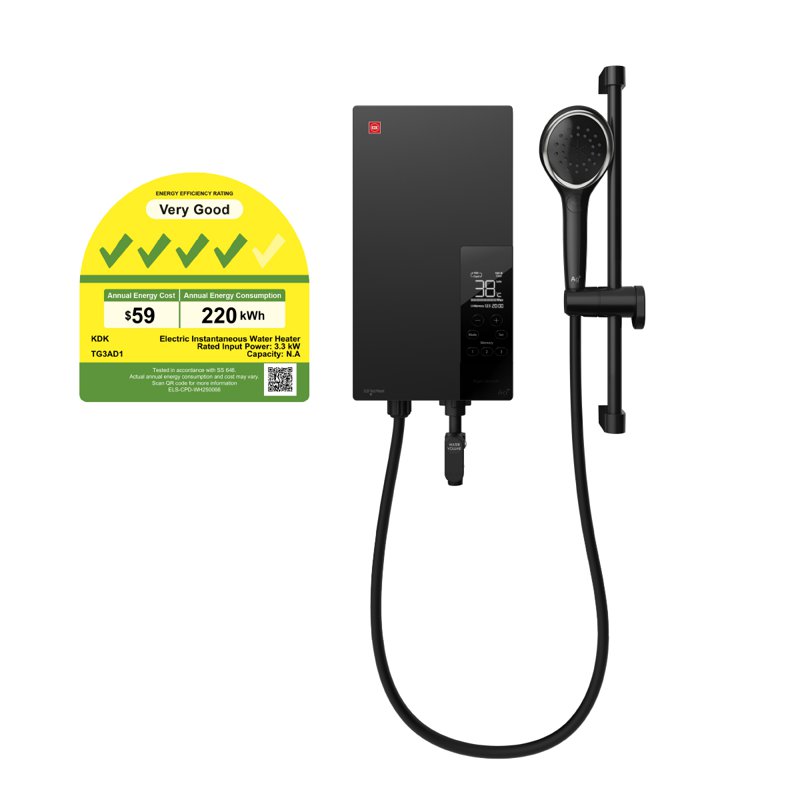 KDK Instant Water Heater - LCD Corner Control (TG3AD1) 1 S
