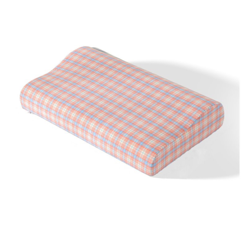 Sweet Home Washed Cotton Contour Memory Foam Pillow - Pink 1 S
