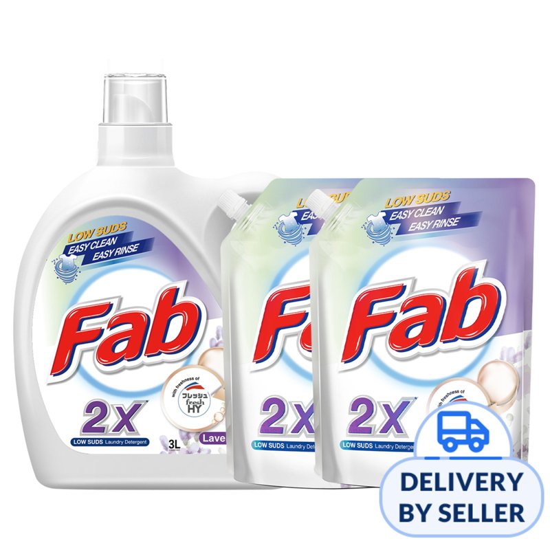 Fab Enzymatic Laundry Detergent Bundle - Lavender 3 S
