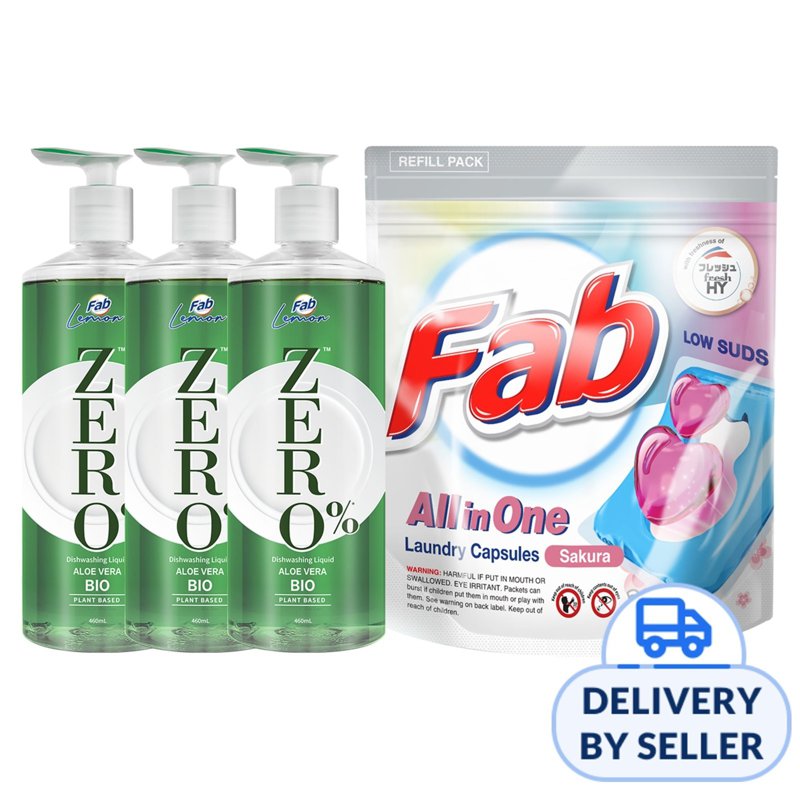 Fab Dishwashing Liquid Bundle - Aloe Vera 4 S