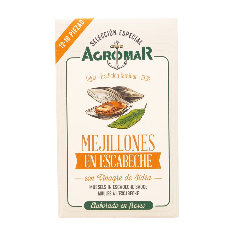 Agromar Mussels In Escabeche Sauce with Cider Vinegar