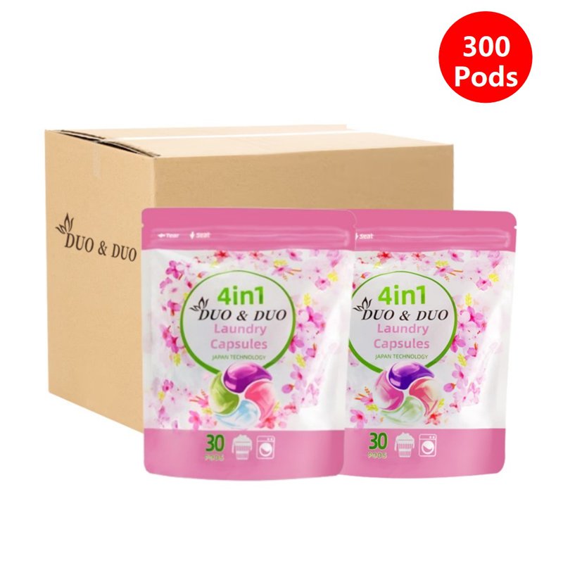 DUODUO 4in1 Laundry Capsules - Armani and Cherry Blossom 10 x 30 S