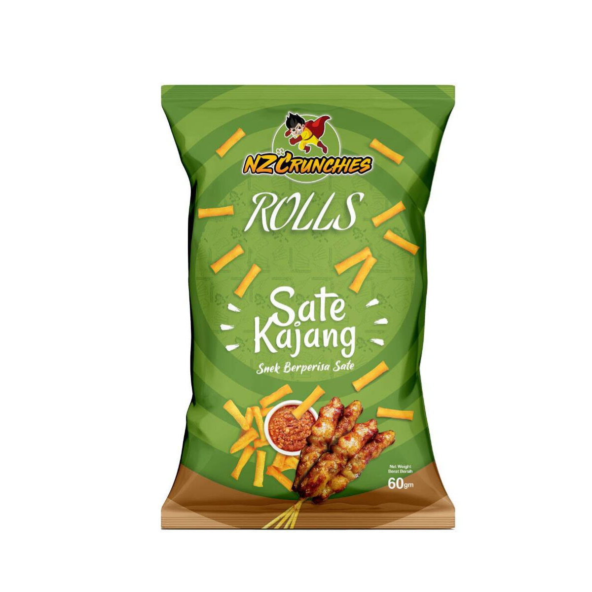 NZ Crunchies Rolls Sate Kajang 1 S