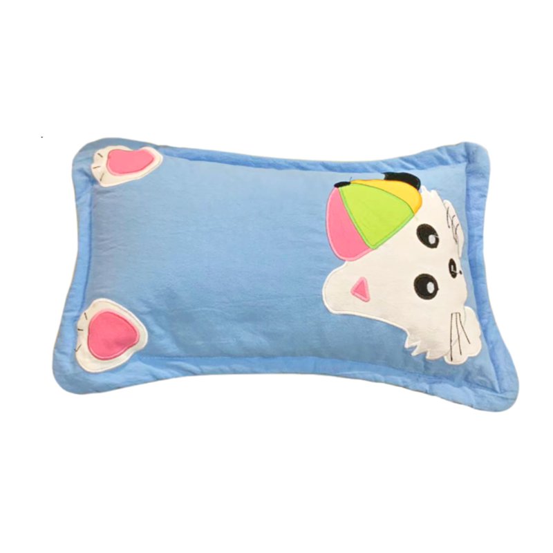 Sweet Home Cartoon Buckwheat Pillow - S Cat in Hat Blue 1 S