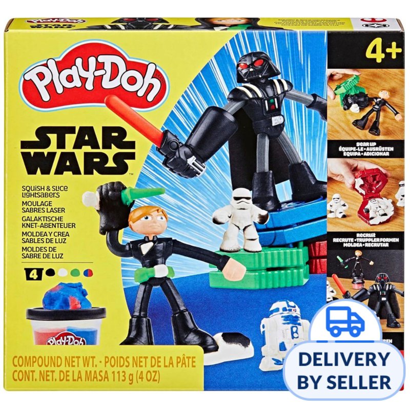 PlayDoh Starwars Squish n Slice Lightsabers Playset 1 S