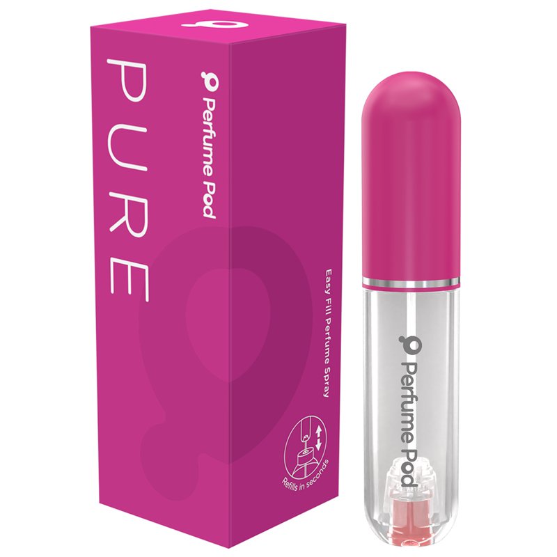 Perfume Pod Pure Refillable Perfume Spray Bottle - Hot Pink