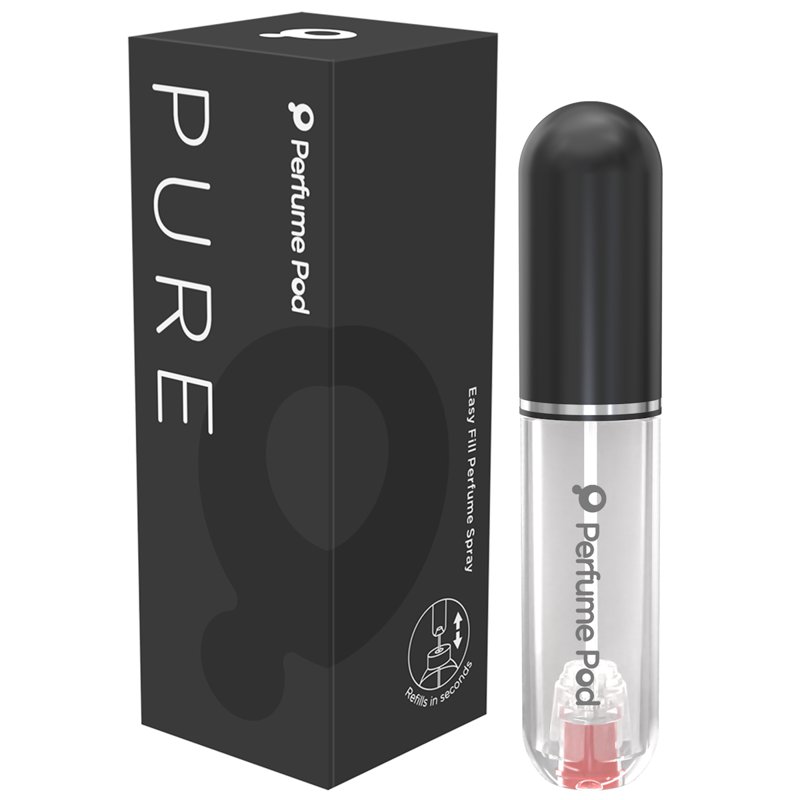 Perfume Pod Pure Refillable Perfume Spray Bottle - Black