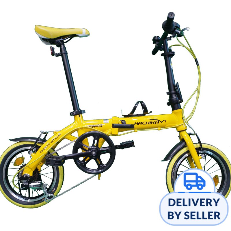 Hachiko HA-03 Aluminum 14 Inch Bicycle - Yellow
