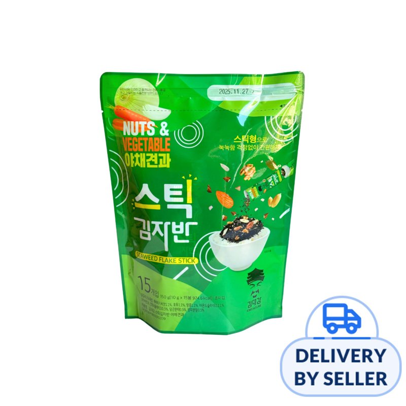 THE DINKY SHOP KimDaeGam Seaweed Stick Flakes For Adults - Nuts Vegetables