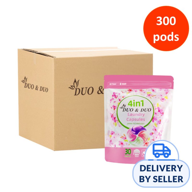 DUODUO 4 in 1 Laundry Capsules - Cherry Blossom 10 x 30 S