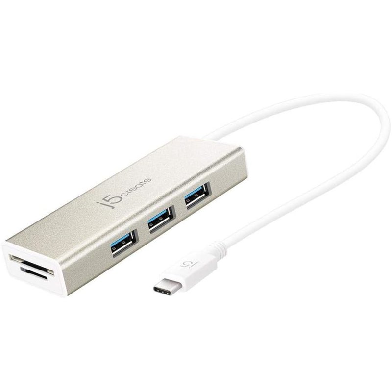 J5Create USB-C 3.1 Hub & Card Reader JCH347 1 S
