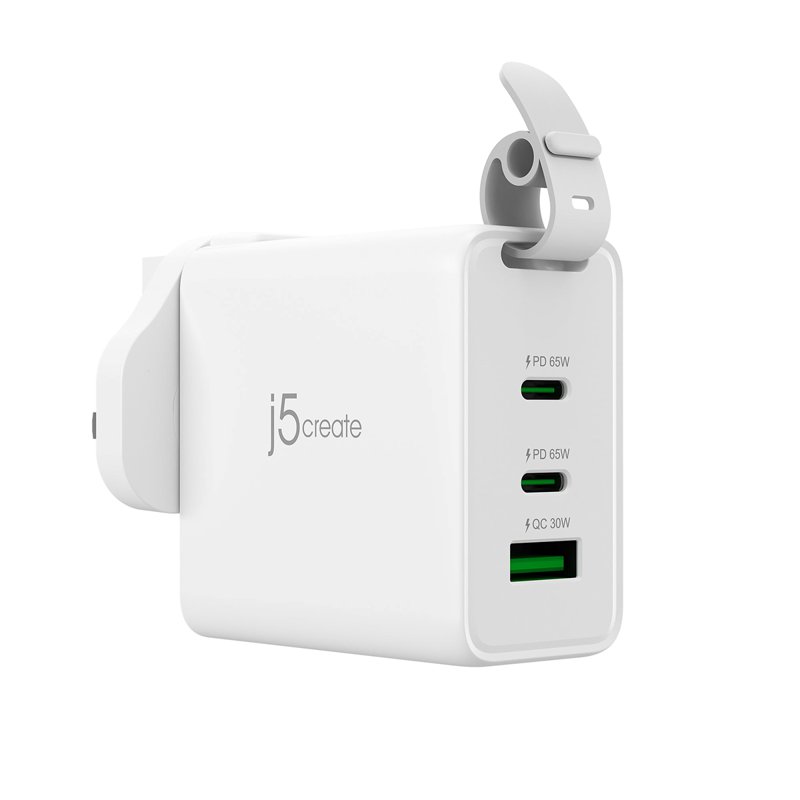 J5Create 65W Gan USB-C 3-Port Traveler Charger JUP3565CV 1 S
