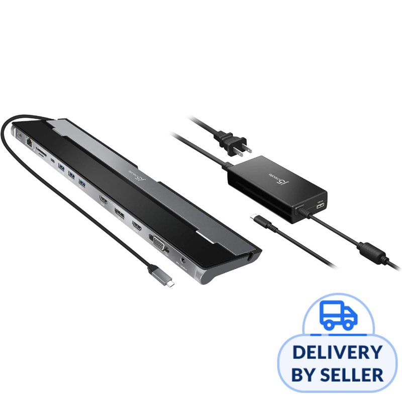 J5Create USB-C Triple Display Dock W/Ac Adapter JCD543P 1 S