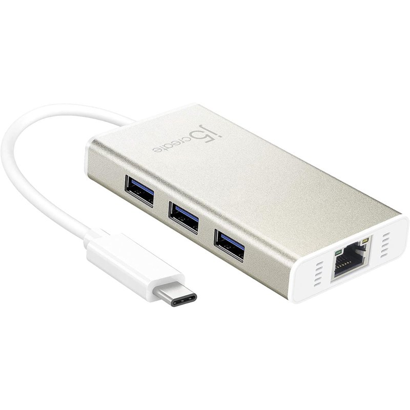 J5Create USB-C Gigabit Etnet+Hub Adapter JCH471 1 S