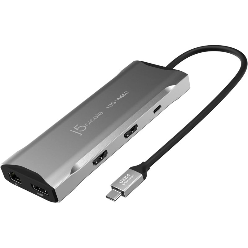 j5create Usb-C 3.2 To 4K60 Trip Disp 11 In 1 JCD397