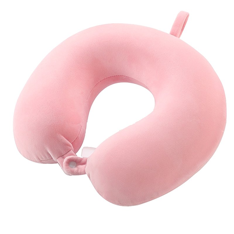 Sweet Home Memory Foam Travel Pillow - Plain Pink 1 S