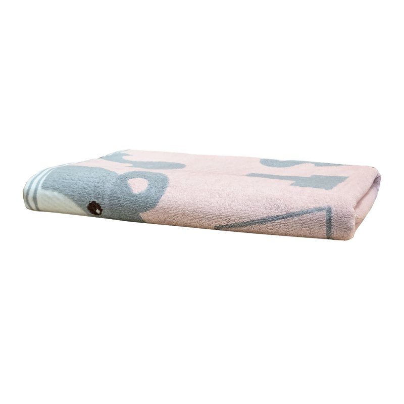 Sweet Home 100% Cotton Bear Printing Bath Towel - Pink