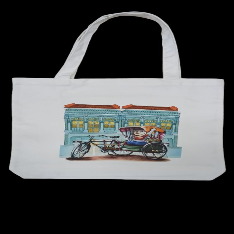 Merlion on Trishaw - Tote Bag 1 S