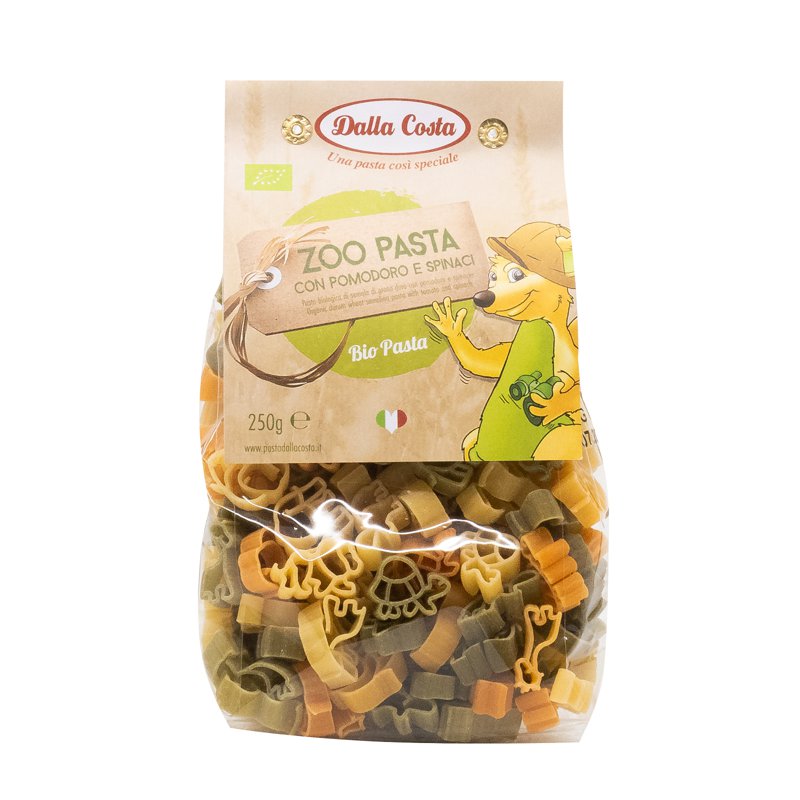 Dalla Costa Organic Tricolor Zoo Pasta