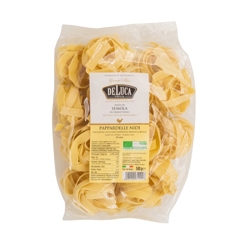 Deluca Bio Organic Italian Pappardelle Nests