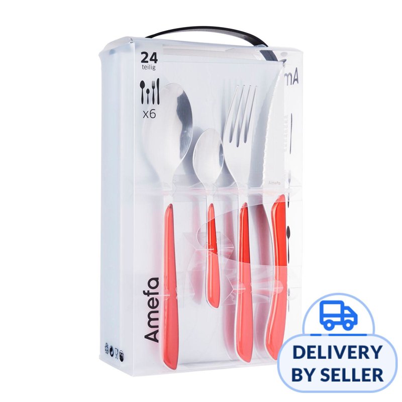 Amefa Cutlery Set 24's Eclat - Ruby Red 24 S