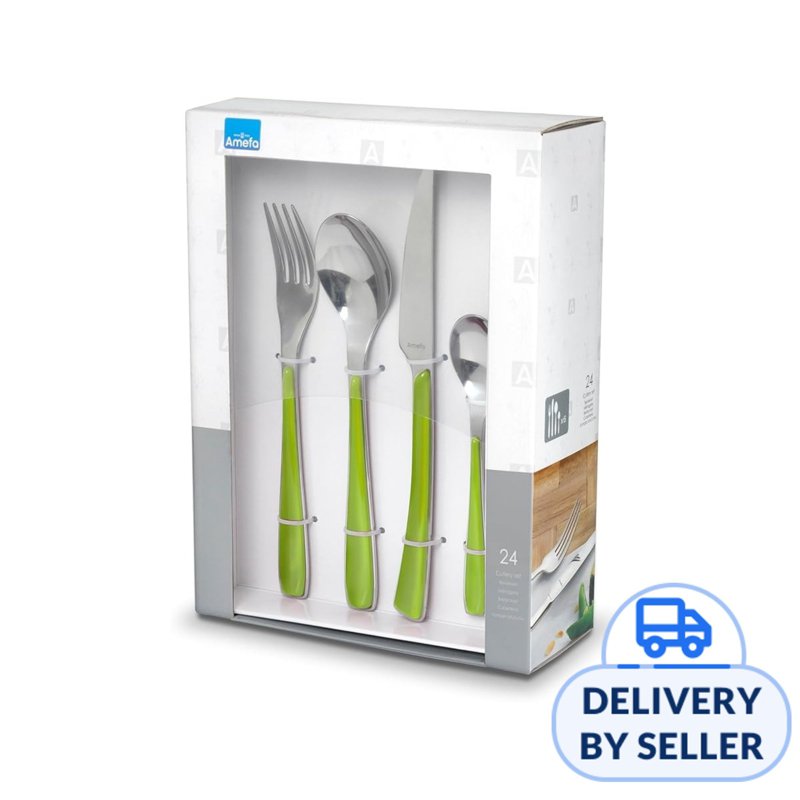 Amefa Cutlery Set 24's Eclat - Metallic Olive Green Finish 24 S