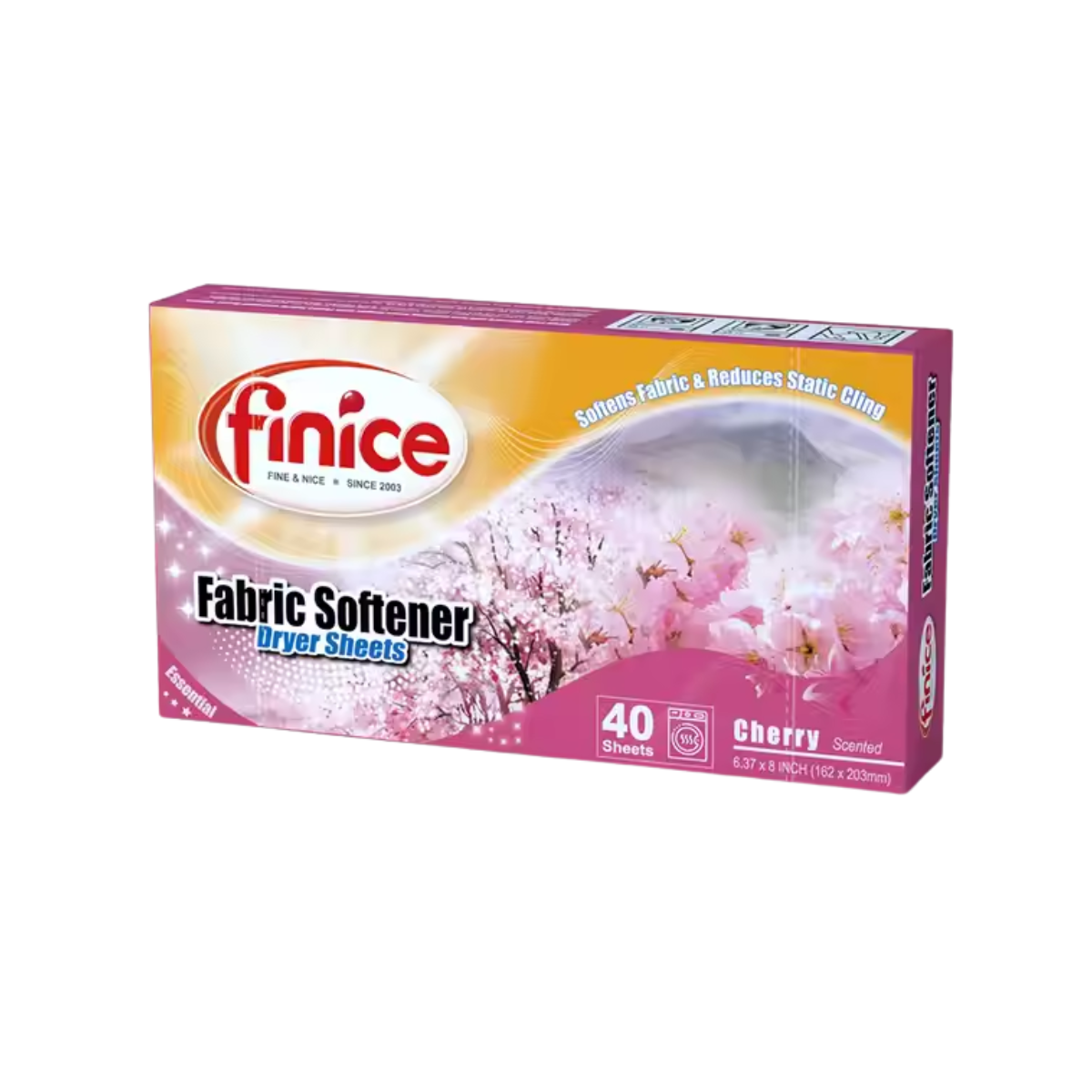 Finice Fabric Softener Dryer Sheet Cherry (162x203mm) 1 S