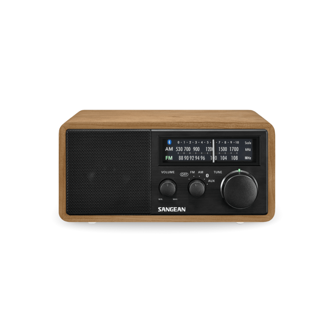 Sangean Wooden Cabinet Radio - Light Wood-Black (WR-11BT) 1 S