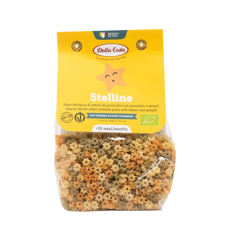 Dalla Costa Organic Tricolor Stars Pasta