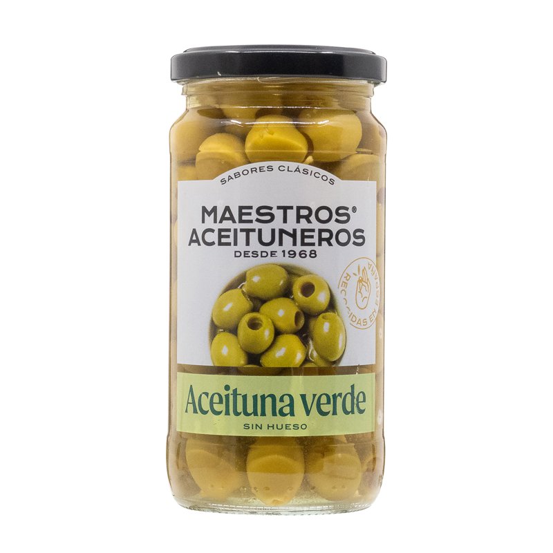 Maestros Aceituneros Manzanilla Green Olives Pitted