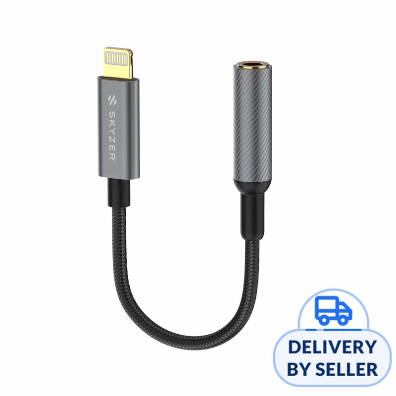 Skyzer 3.5mm Female Adapter - Lightning, Grey 1 S