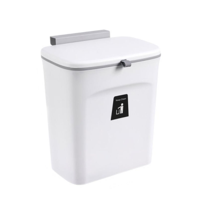 Condor Japan Hanging Kitchen Garbage Can - White