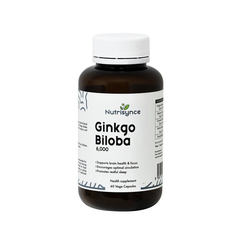 Nutrisynce Gingko Biloba 6,000 60 S