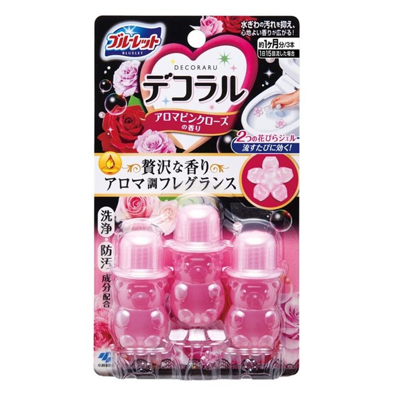KOBAYASHI Toilet Bowl Cleaning Flower Gel - Pink Rose