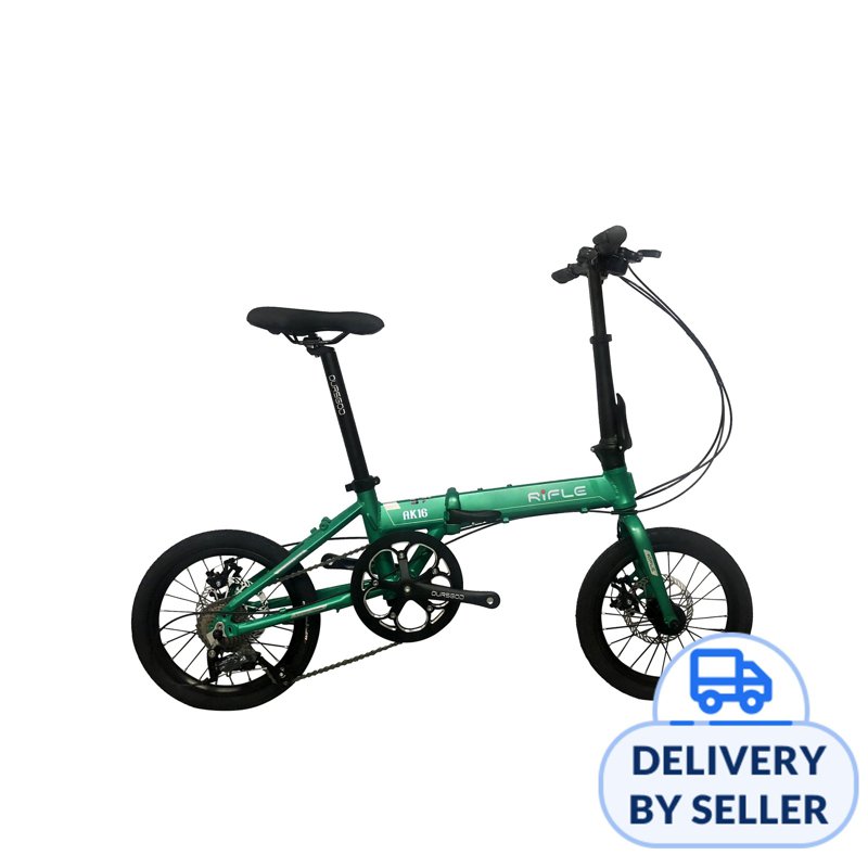 Rifle AK16 Aluminium Foldable Bicycle 9S Shimano - Green 1 S