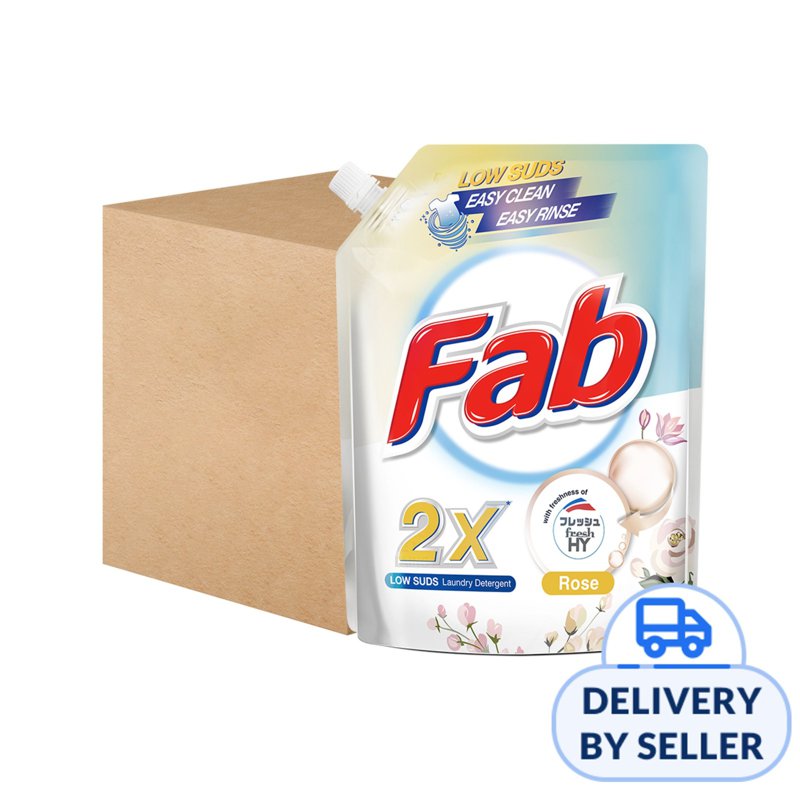 [Carton Deal] Fab Laundry Detergent Refill - Rose 8 S