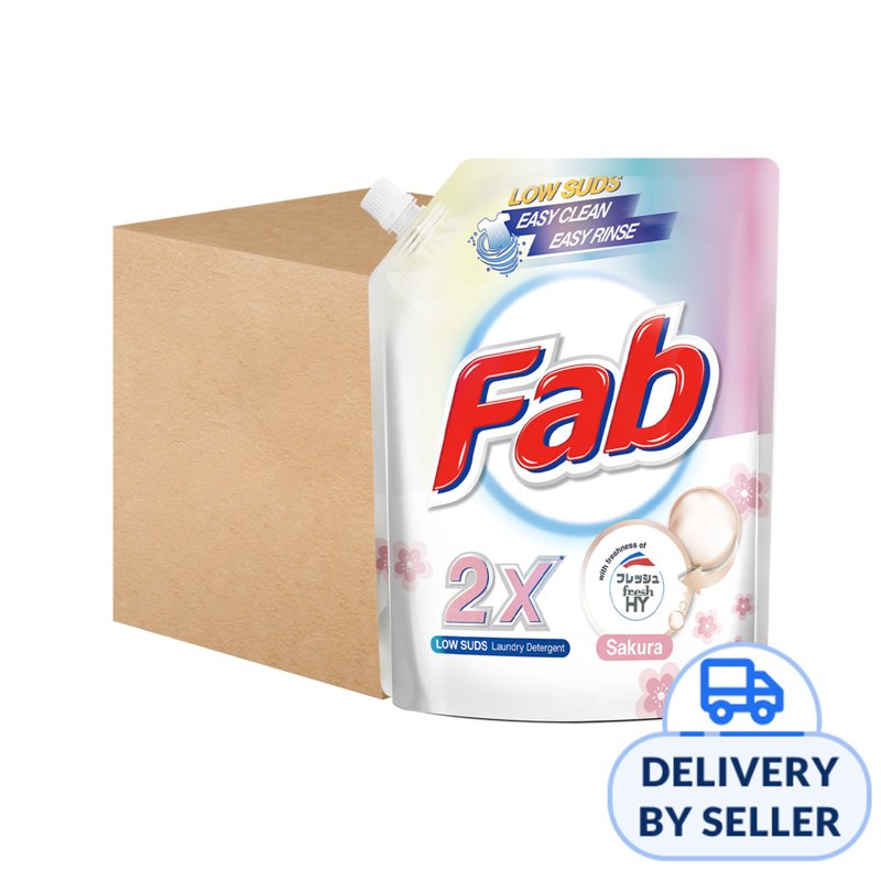 [Carton Deal] Fab Laundry Detergent Refill - Sakura 8 S