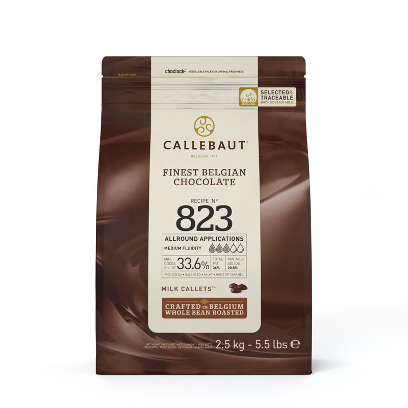 Callebaut Finest Belgian Chocolate Callets - Milk (33.6%) 2.5 KG