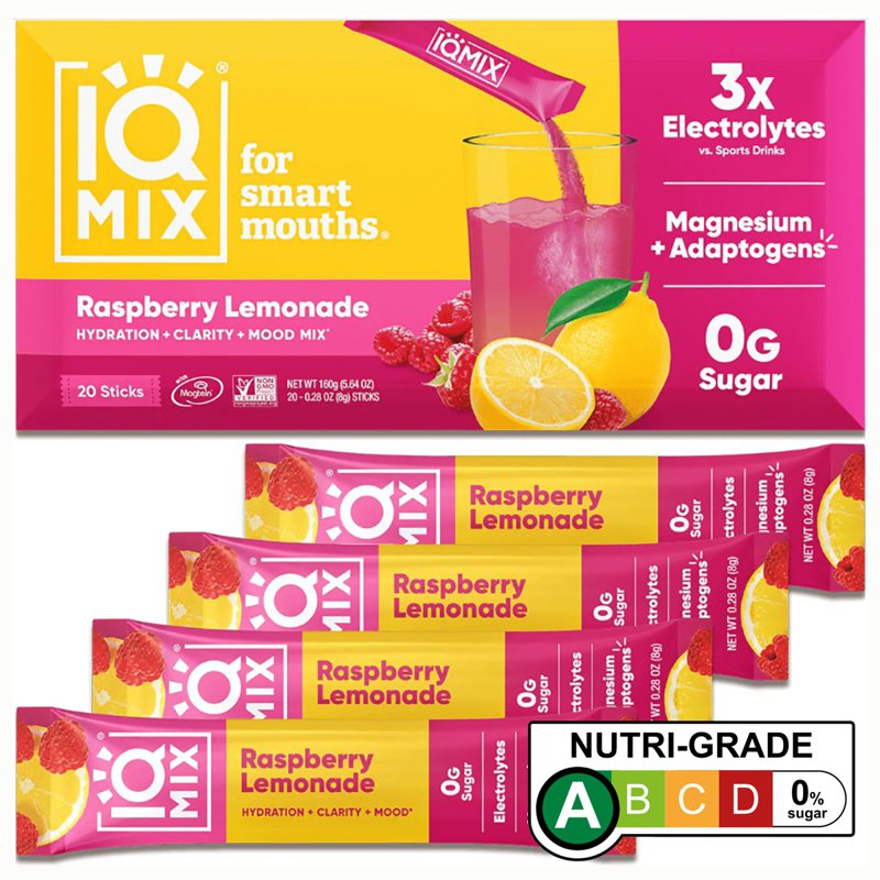 IQBar IQMix Hydration Electrolytes Pwd Raspberry Lemonade