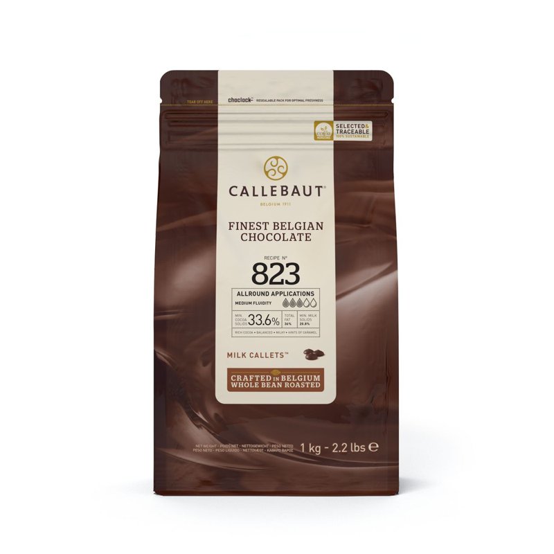 Callebaut Finest Belgian Chocolate Callets - Milk (33.6%) 1 KG