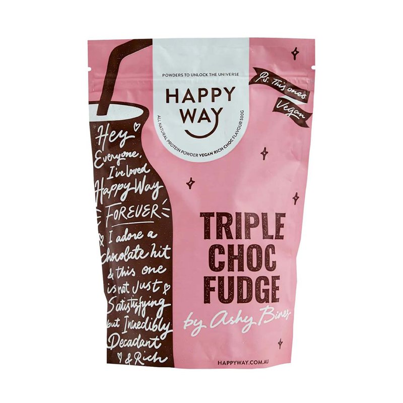 Happy Way Vegan Protein Powder - Triple Choc Fudge